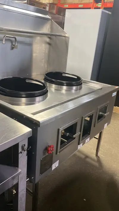 Commercial 48" Double Burner Natural Gas Wok Range- 160,000 BTU, View more