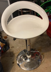 Staples brand white swivel stool 