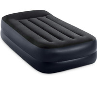 INTEX 64121EP Dura-Beam Plus Pillow Rest Air Mattress: twin/navy