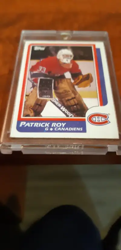 PATRICK ROY 1987 TOPPS ROOKIE CARD. GOOD SHAPE. SLIGHT FLAWS., View more