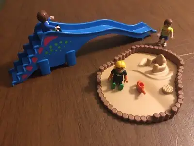 PLAYMOBIL DINOSAUR SLIDE AND SANDBOX      $15, View more