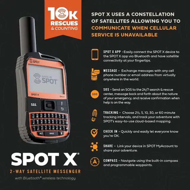 Spot X with Bluetooth 2-Way Satellite Messenger547962559787192321