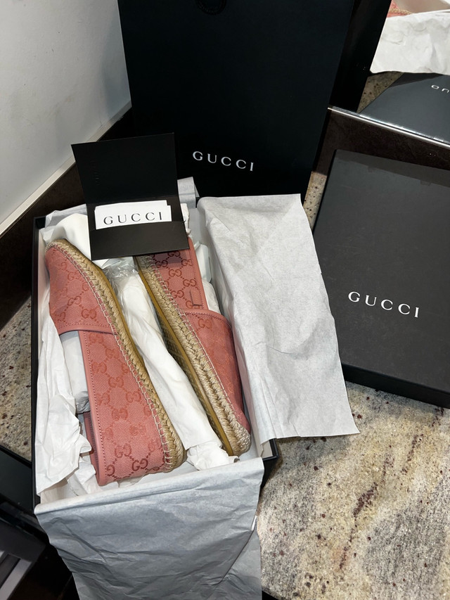 BRAND NEW AUTHENTIC in the box NEVER WORN GUCCI espadrilles in Women's - Shoes in Edmonton - Image 2