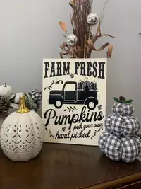 Fall Pumpkin Wood sign