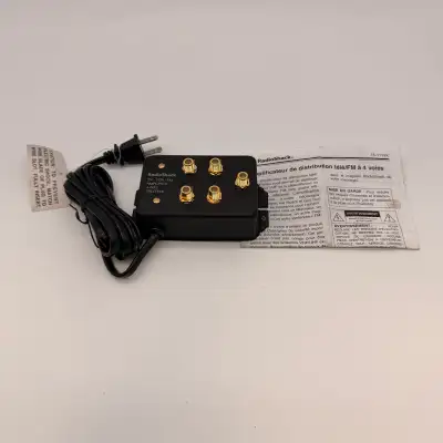 RadioShack 4 Way Splitter Amplifier TV VCR FM Signal Booster, View more