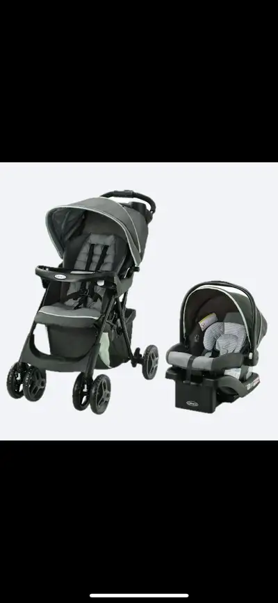 Graco Comfy Cruiser Travel System with SnugRide 30 Infant Car Seat, Infant Car Seat 4-30 lbs and bas...