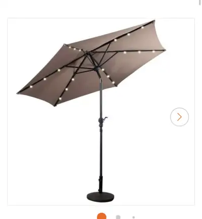 Patio Umbrella with led solar lights, View more