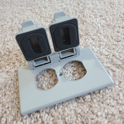 EAGLE 1-gang flip weatherproof cover for duplex receptacle, View more