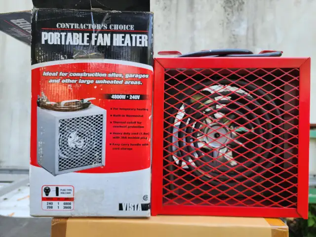 Vista Contractors Choice Portable Fan Heater 4800W 240V In Box in General Electronics in Windsor Region - Image 2