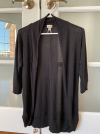 Veste noire manches 3/4 TP XS, cardigan, gilet, tricot