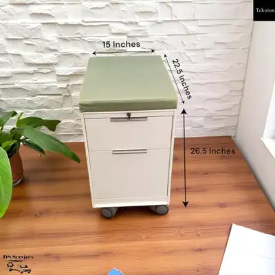 Teknion Ped Filing Cabinet 2 Drawer Cushion Top W/ Wheels K7278, View more