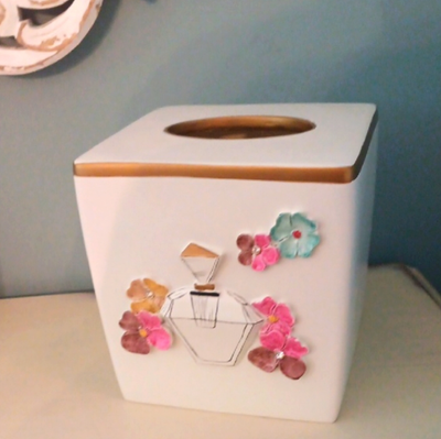 This glamorous off-white resin tissue box cover from Avanti is perfect for the beauty lover in your...