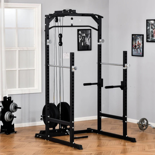 Power Cage, Power Rack with LAT Pulldown Attachment in Exercise Equipment in Markham / York Region