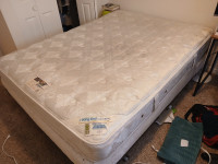 bed mattress for 2 adults with frame and boxspring