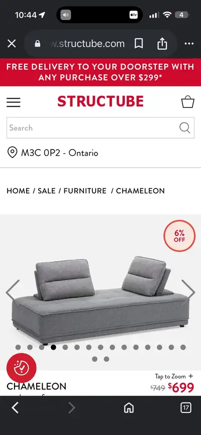 Structube Chameleon Sofa, View more