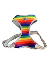 Rainbow pride dog’s harness size medium