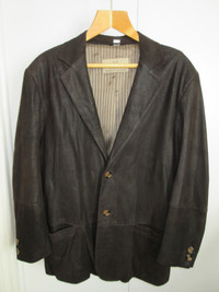 Brown Roberto Baroso Coat Size 42 Super Soft Leather, India