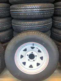 *NEW* ST205/75R15 Tire+Rim Steel Combo for trailer 