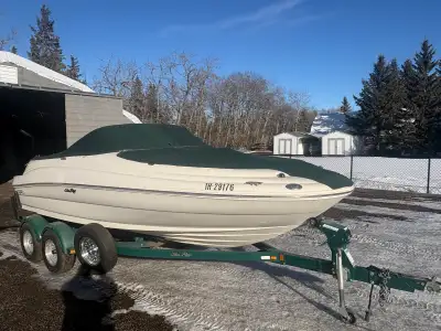 Like new Sea Ray Sundeck 190, 5.0L EFI engine, 260hp, stainless steel high five prop, 281 hours, sof...