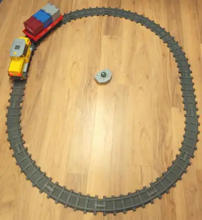 A great train for the young ones to play with -- and it's huge...almost 5 feet across. The train can...