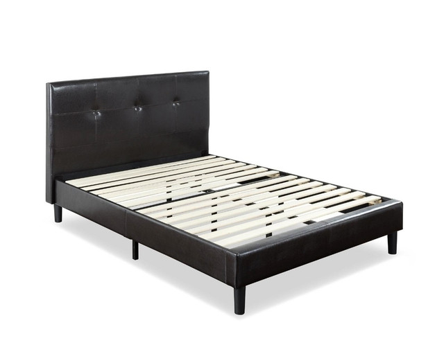 Brand New - Leather BED FRAME with HEADBOARD (Double size) in Beds & Mattresses in Mississauga / Peel Region - Image 3