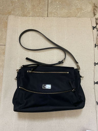 Kate Spade black nylon messenger bag