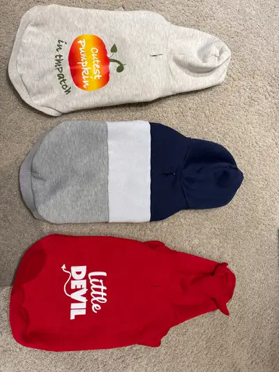 Excellent, like new condition dog hoodies. Comes from smoke free home. Text 780-554-8476 for informa...