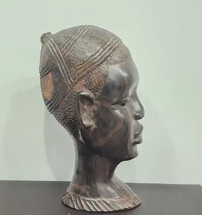 Wooden African Bust Sculpture, Head Carving, View more