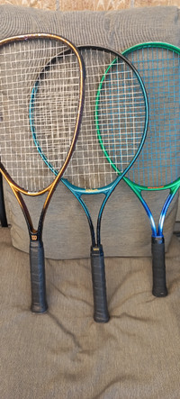 Tennis raquets x 3 wilson and dunlop jr