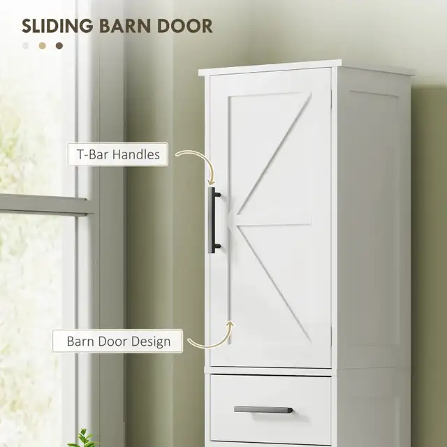 67" Tall Bathroom Cabinet, Narrow Bathroom Storage Cabinet with in Storage & Organization in Markham / York Region - Image 7