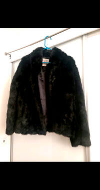 Black fur jacket 