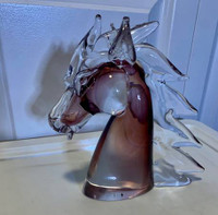 Murano Glass Horse Head Bust Italian