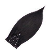 Clip-In Natural Brazilian Human Hair Extensions In 22 Inches
