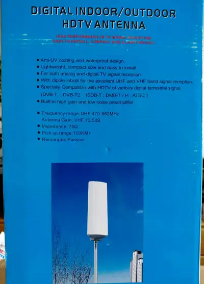 Never used antenna, still in the package. Eaglestar Pro 53-6165 is a popular, lightweight indoor/out...