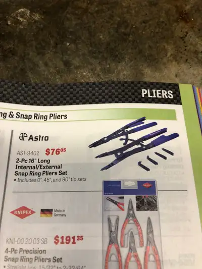 16” long snap ring pliers, View more