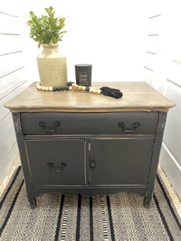 Rustic farmhouse style wash stand / hallway cabinet 