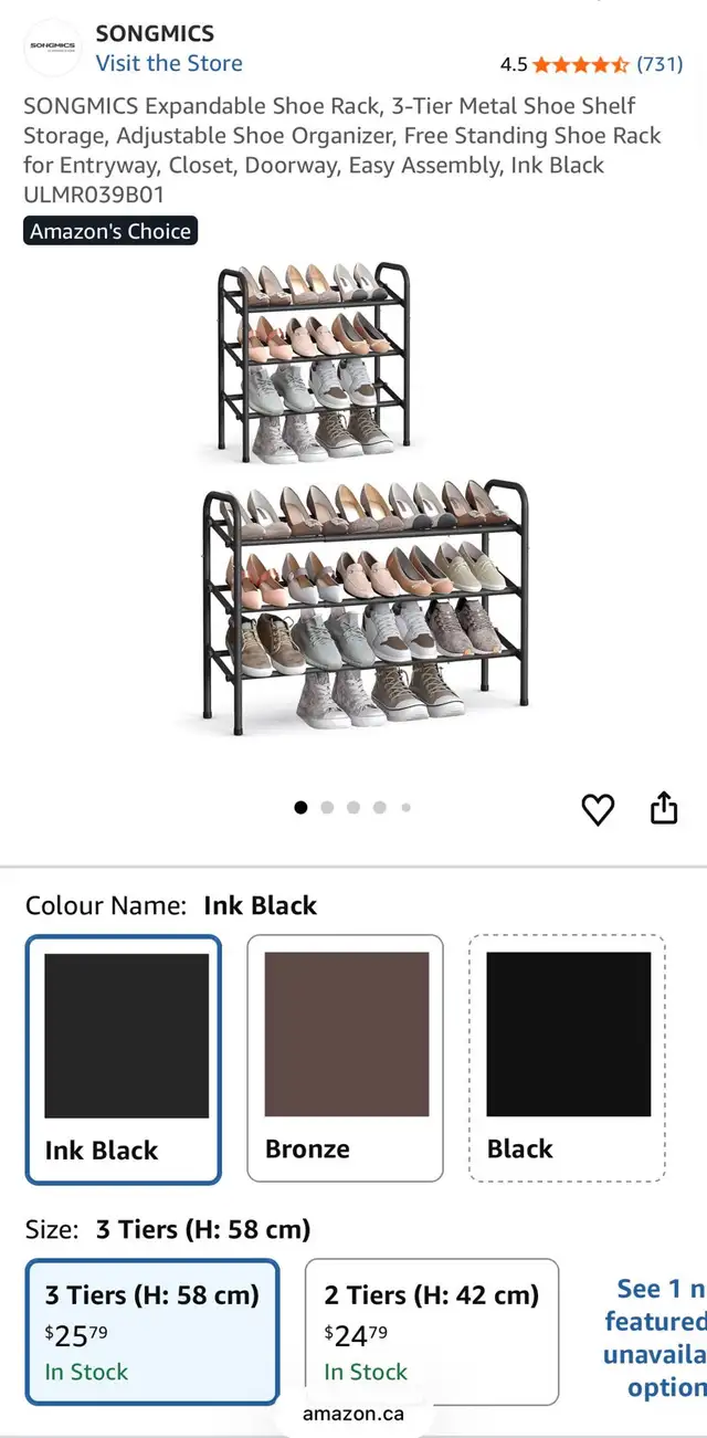 Expandable 3-Tier Shoe Rack in Other in Oshawa / Durham Region - Image 10