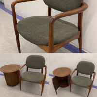 Mid century walnut side chair