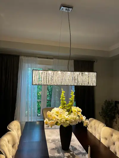 Chrome & Crystal LED Pendant Light / Chandelier, View more