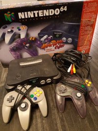 Nintendo 64 System with Original Box, 2 Controllers