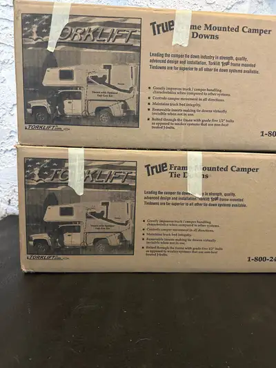 New in box Torklift frame mounted camper tie downs. Fits 2008-2012 Ford F250, F350 & F450. Paid over...