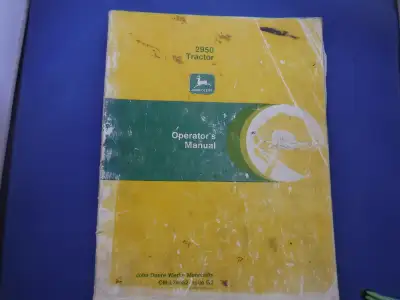 Original John Deere 2950 Operator's Manual 117 pages. - Fair Condition - Cover Rough and Last few pa...