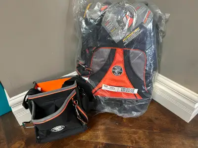 Klein Tool bags; brand new in plastic. 1 backpack, 1 pouch pack., View more