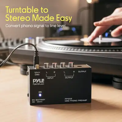 Pyle Phono Turntable Preamp – Model PP555, View more