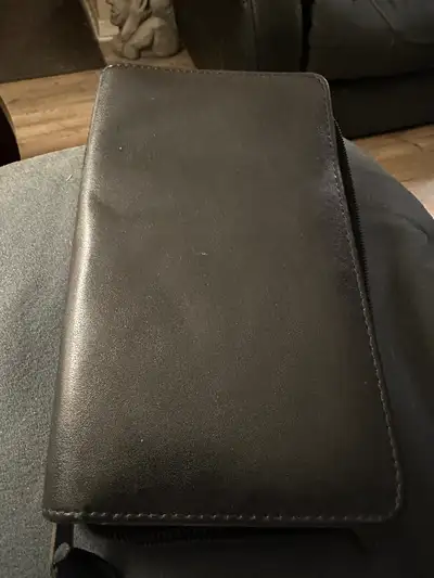 Black purse and wallet, View more