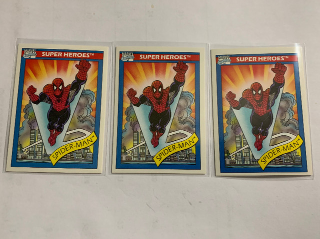 (2) Spiderman RC. 1990 Impel Marvel Universe Series 1 Cosmic #30 dans Art et objets de collection  à Longueuil/Rive Sud