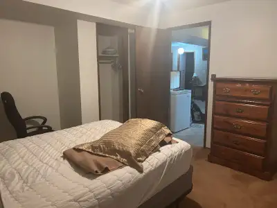 large semi furnish basement suit