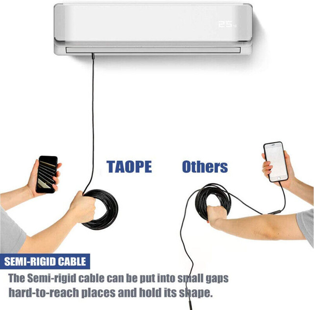 Camera d'inspection Endoscopique Endoscope 8 Waterproof LED dans CD, DVD et Blu-ray  à Ville de Montréal - Image 3