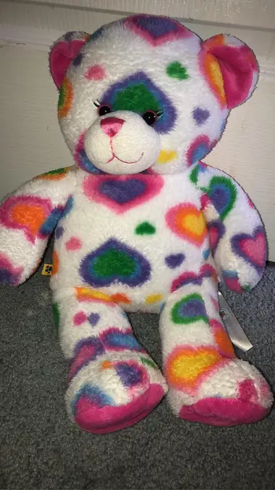 Rainbow heart build a bear , View more