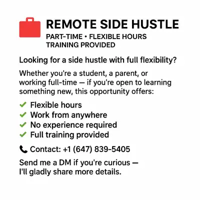 PART TIME SIDE HUSTLE, View more